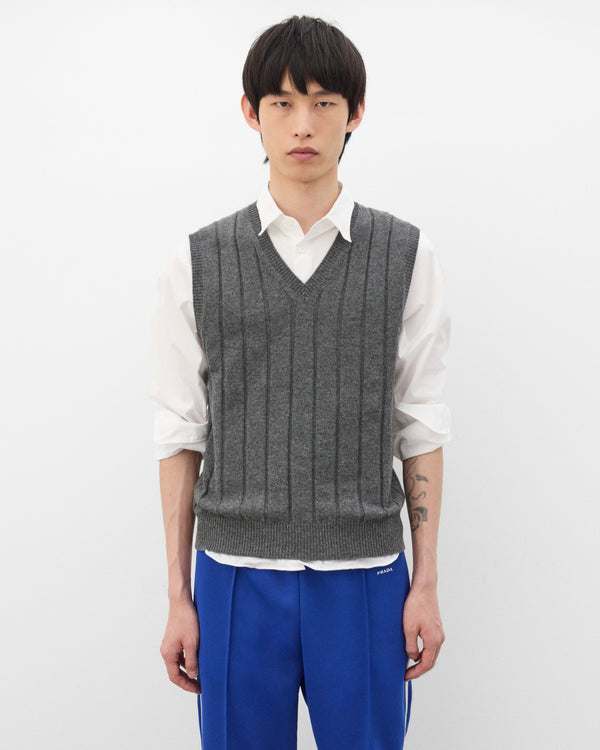 Prada - Men's Knitted Tank Top - (Slate Grey)