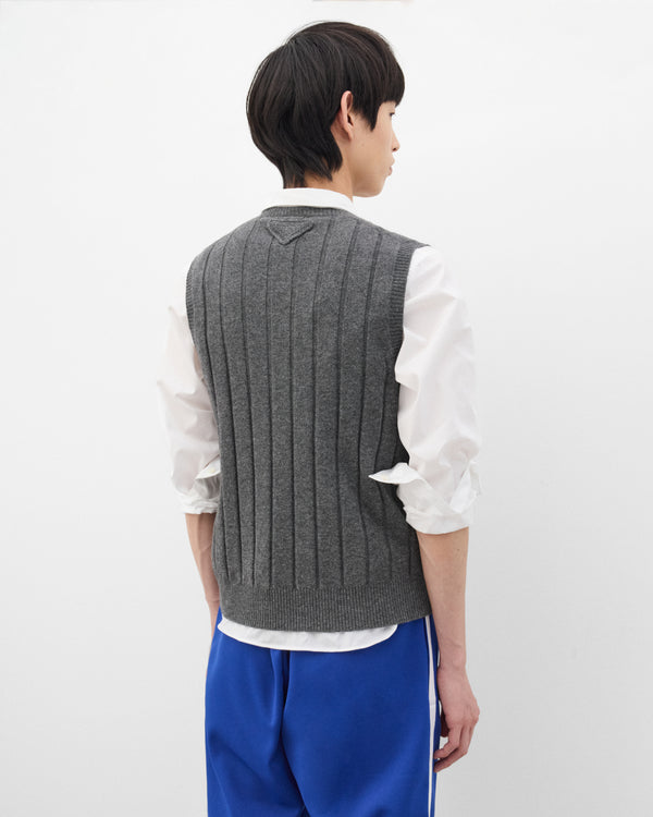 Prada - Men's Knitted Tank Top - (Slate Grey)