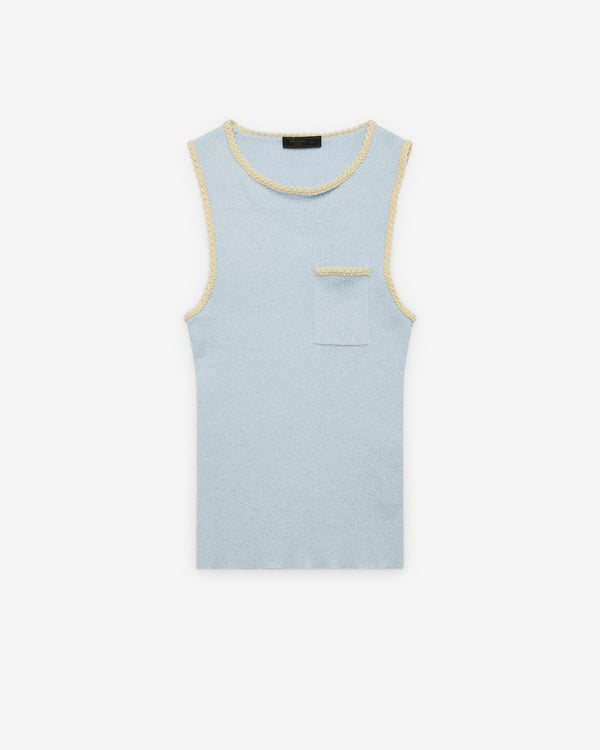 Prada - Men's Embroidered Cotton Tank Top - (Sky Blue)