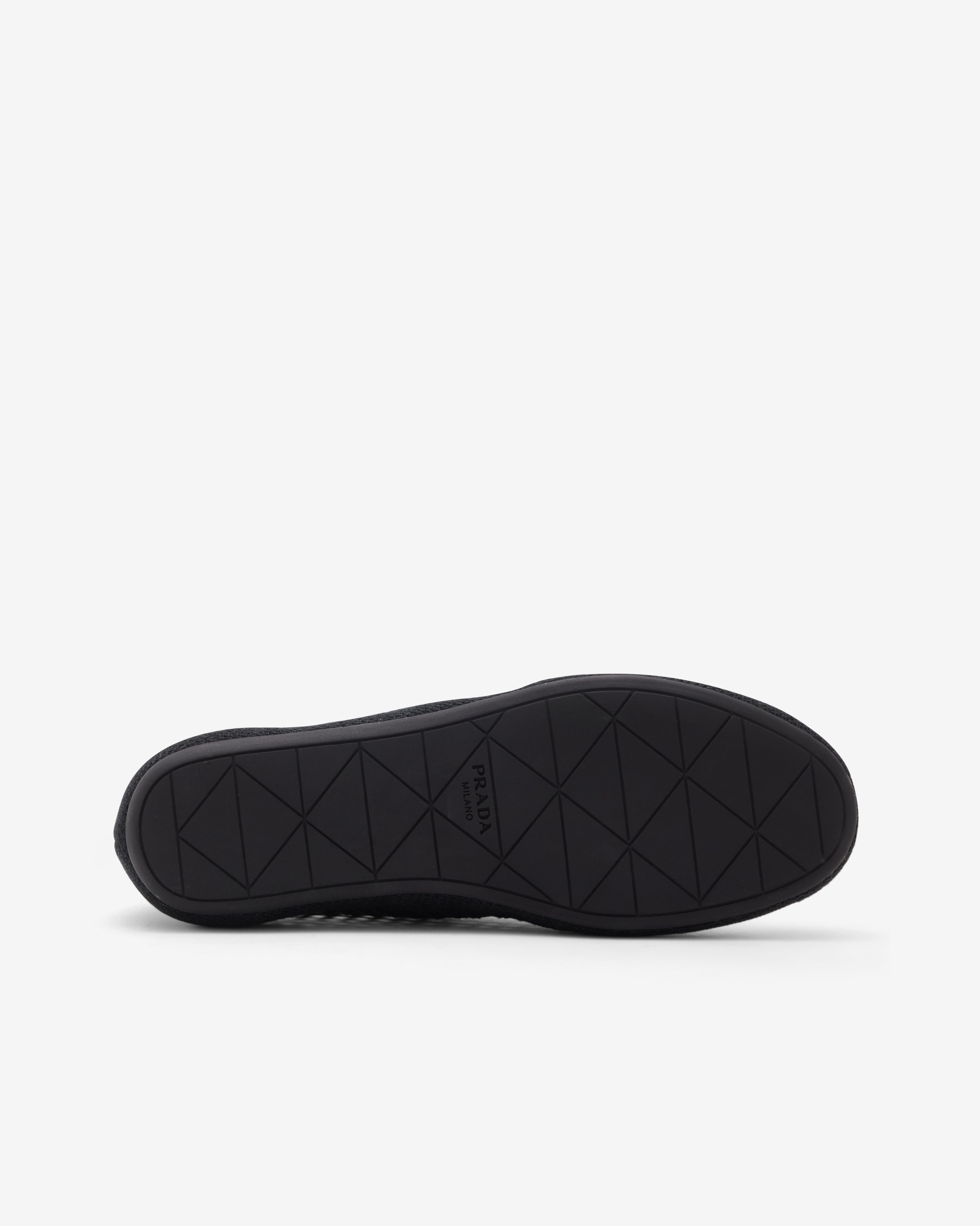 Prada: Women's Collapse Crochet Laced Sneakers (Black) | Dover