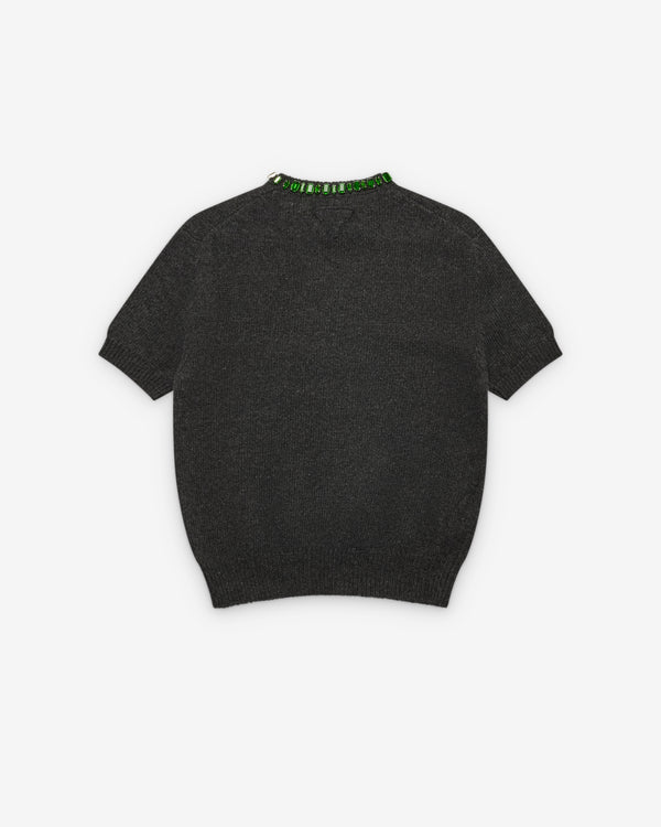 Prada - Women's Wool and Cashmere Crew-Neck Sweater - (Anthracite)