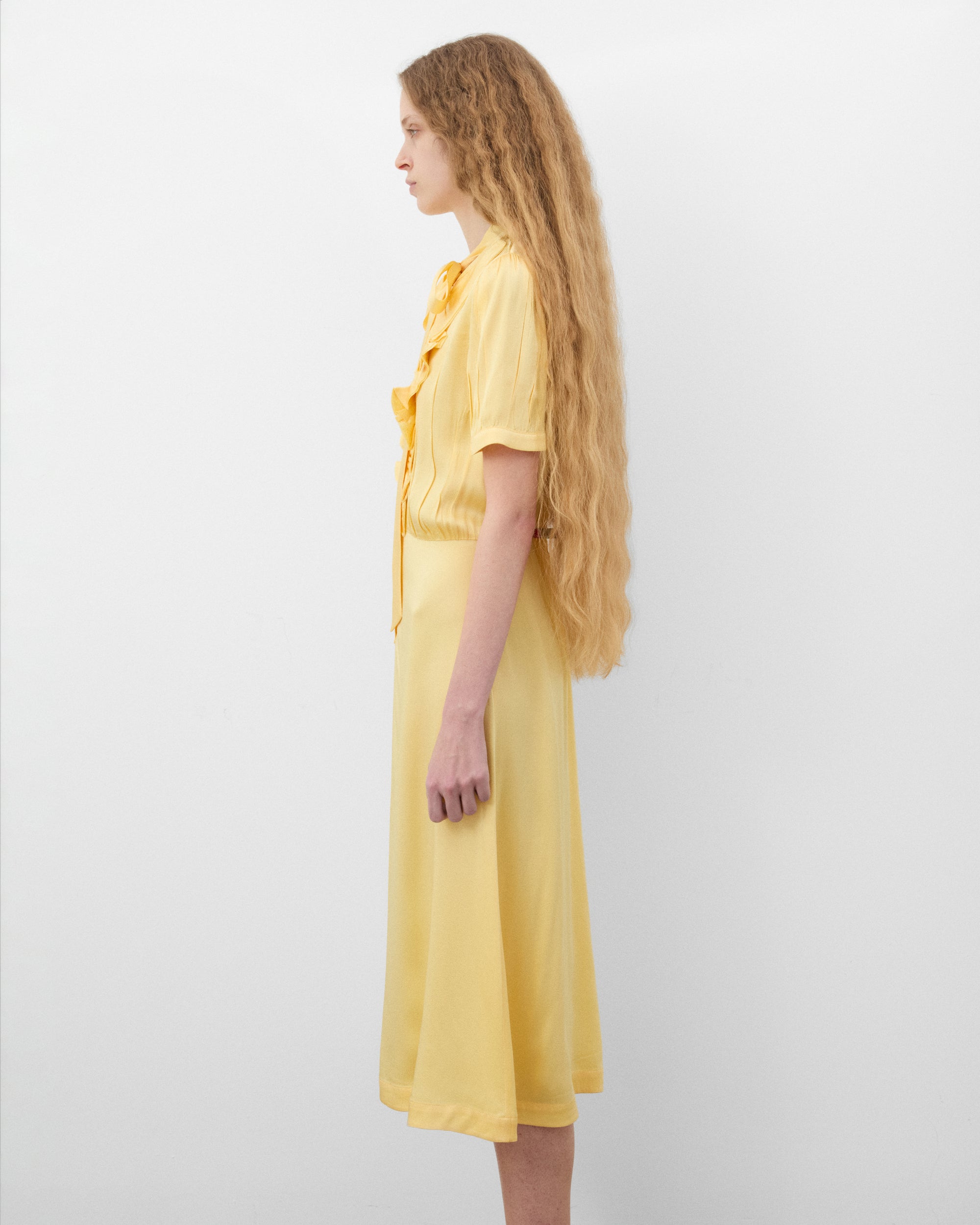 Prada: Women's Satin Crepe Dress (Cream)