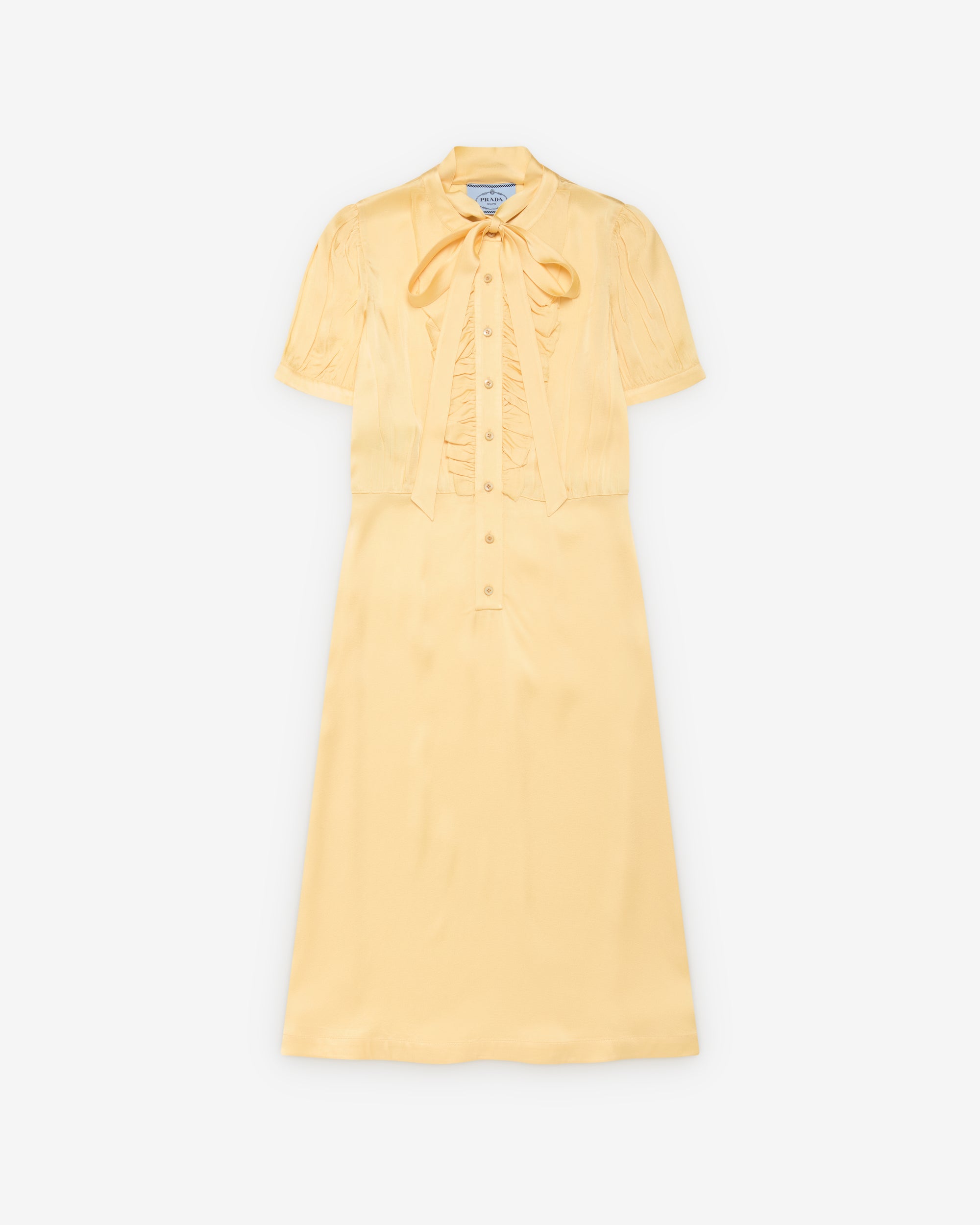 prada cream dress Prada White Silk Pleated Maxi Dress M