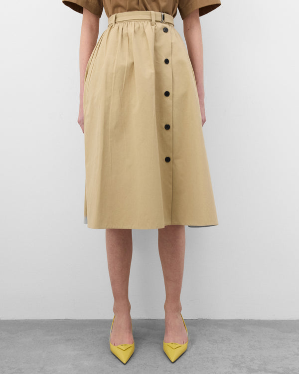 Prada - Women's Skirt With Belt - (Beige)