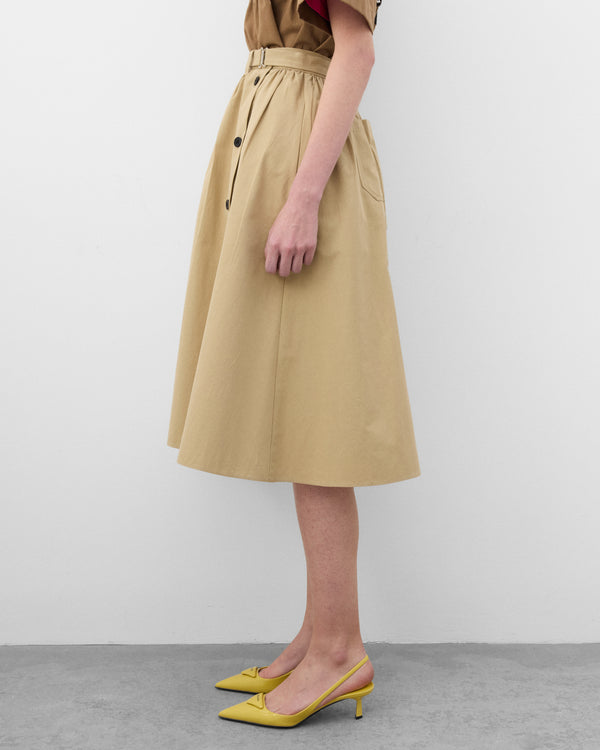 Prada - Women's Skirt With Belt - (Beige)