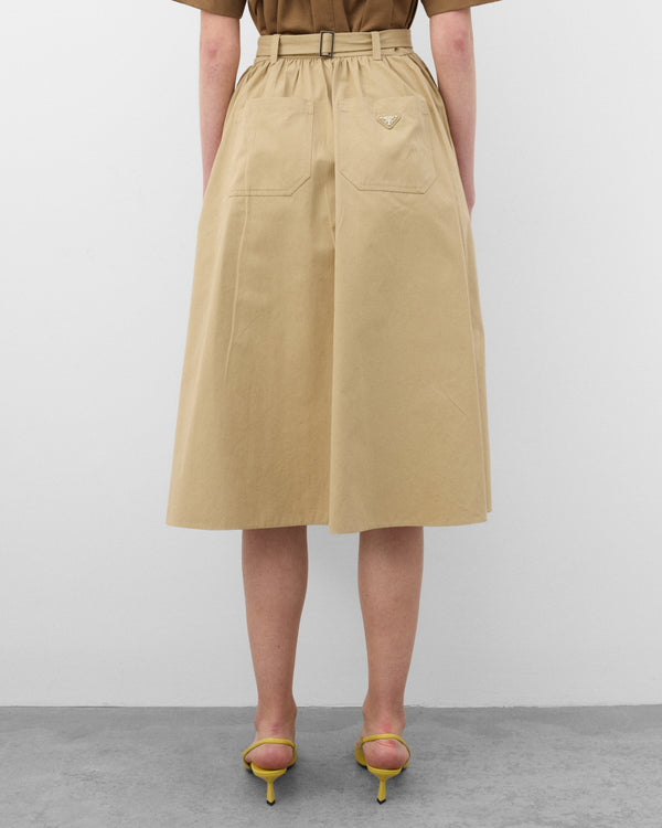 Prada - Women's Skirt With Belt - (Beige)