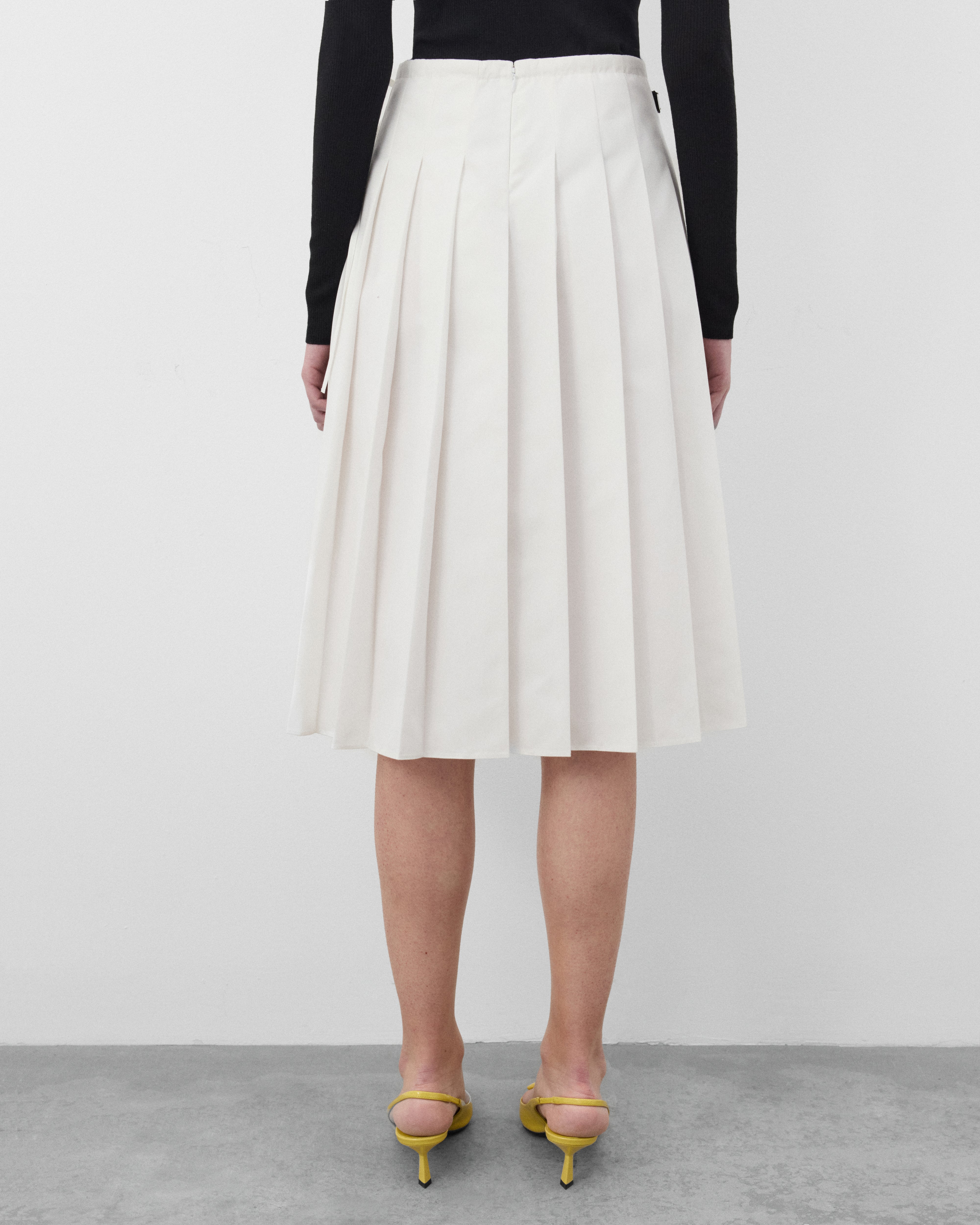 Prada: Women's Pleated Skirt (White) | Dover Street Market London