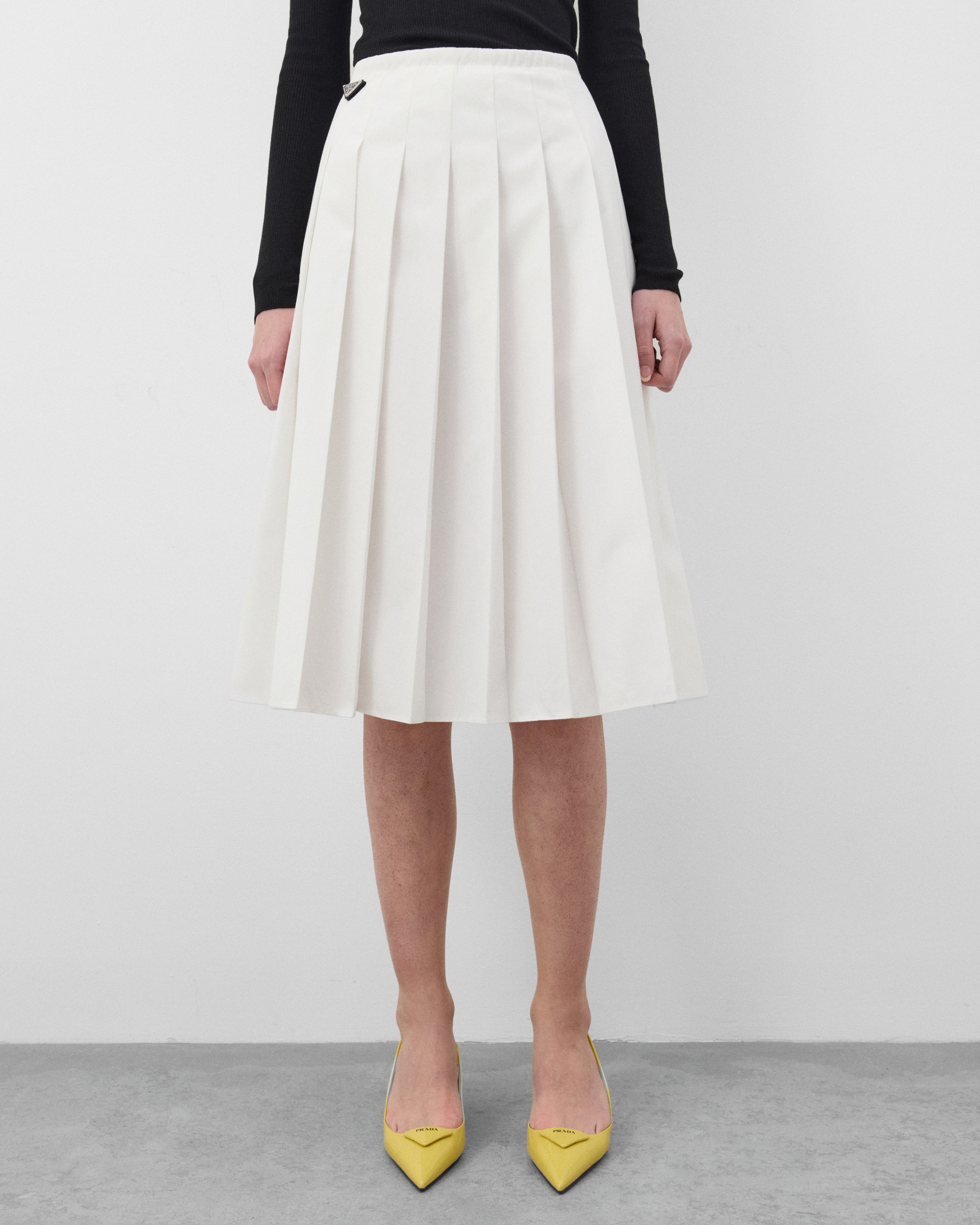 Prada: Women's Pleated Skirt (White) | Dover Street Market London