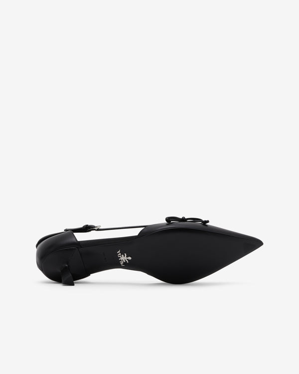 Prada - Women's Open Side Patent Leather Pumps - (Black)