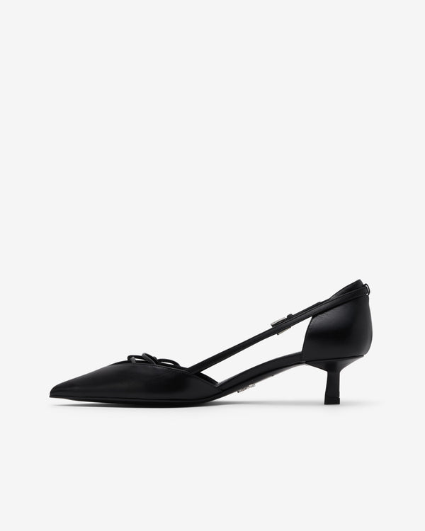 Prada - Women's Open Side Patent Leather Pumps - (Black)