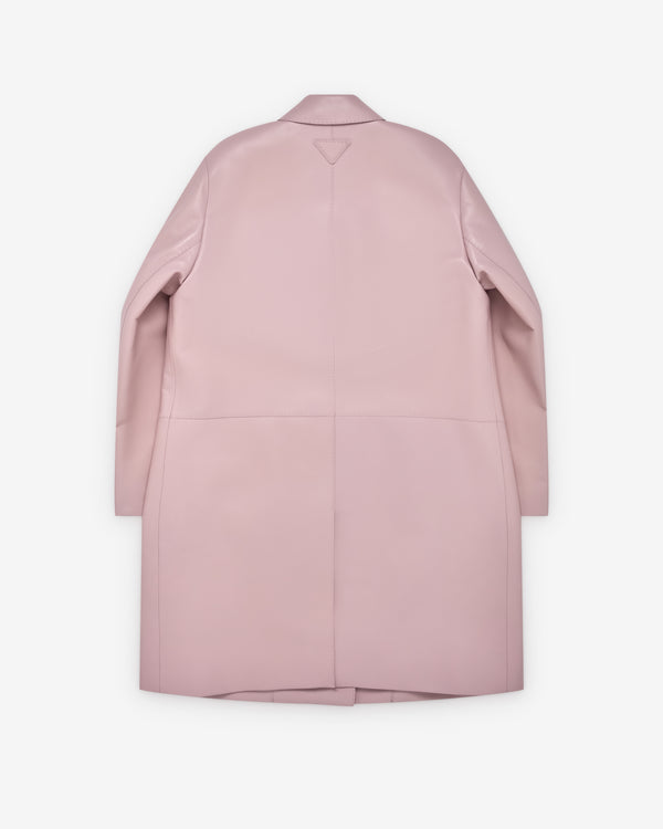 Prada  - Women's Leather Coat - (Alabaster Pink)