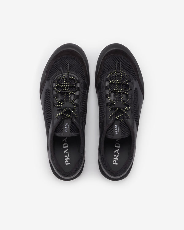 Prada  - Men's Mesh Fabric Sneakers - (Black)
