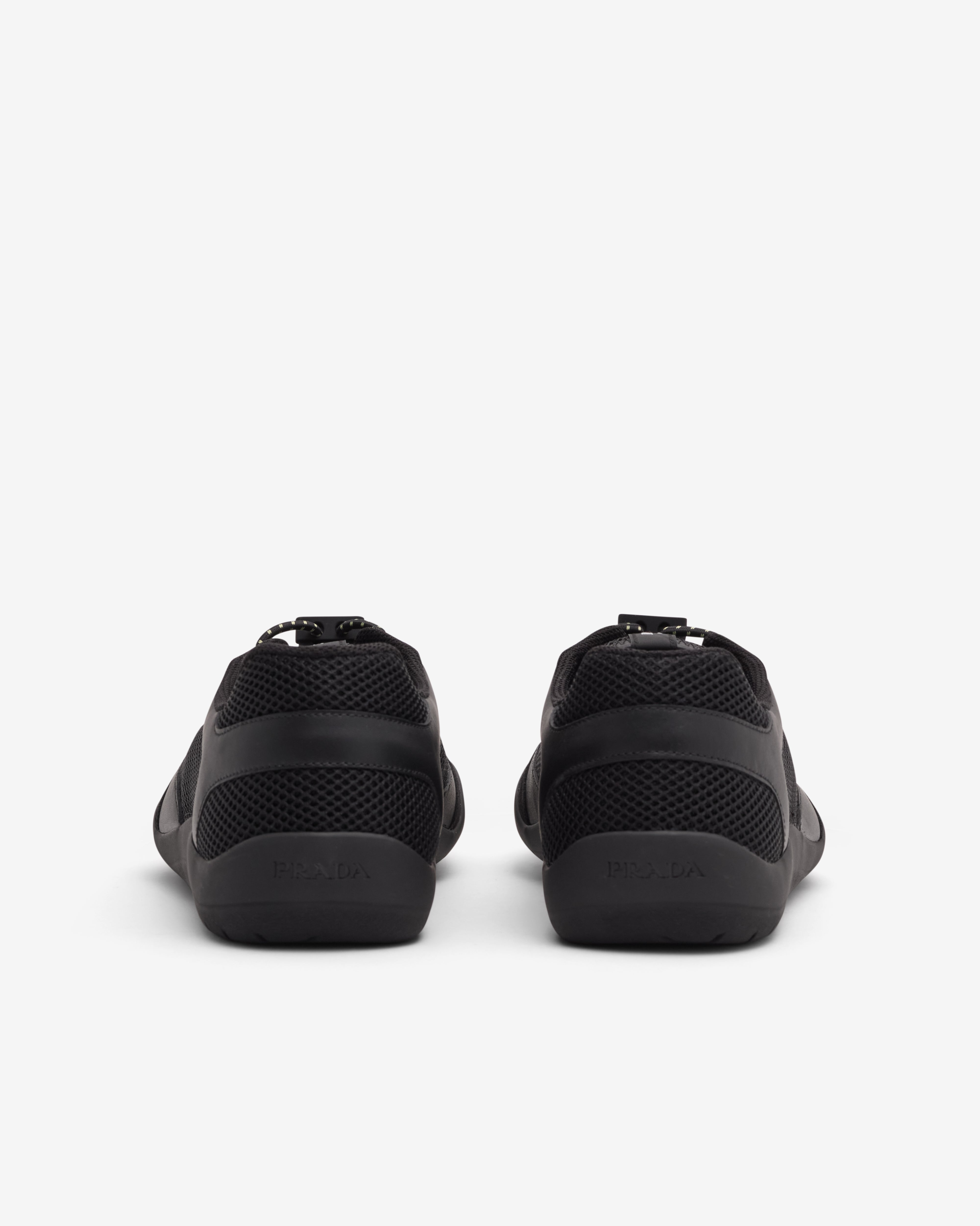 Prada : Men's Mesh Fabric Sneakers (Black) | Dover Street Market
