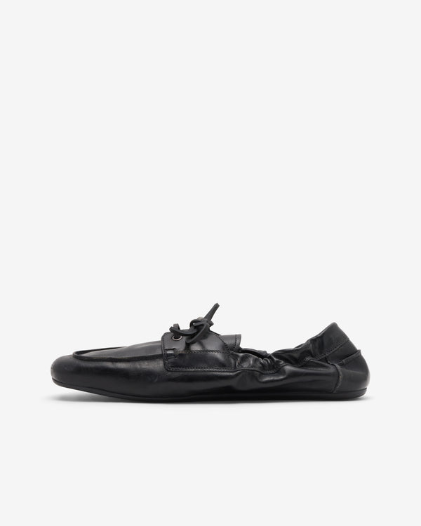 Prada  - Men's Shuffle Antiqued Leather Shoes - (Black)
