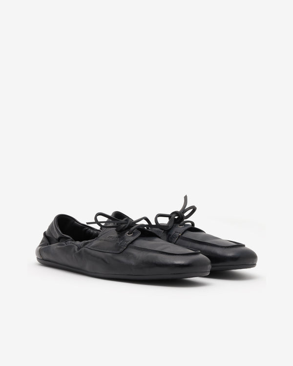 Prada  - Men's Shuffle Antiqued Leather Shoes - (Black)
