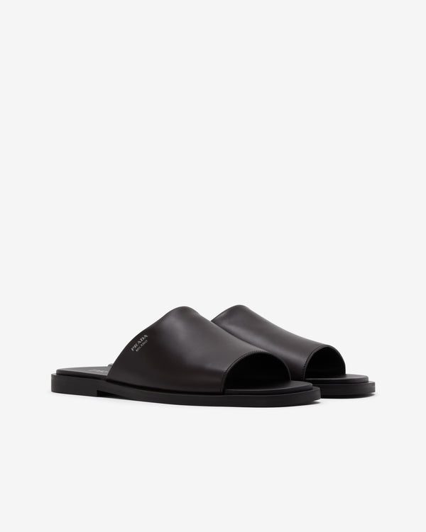 Prada  - Men's Leather Slides - (Dark Brown)