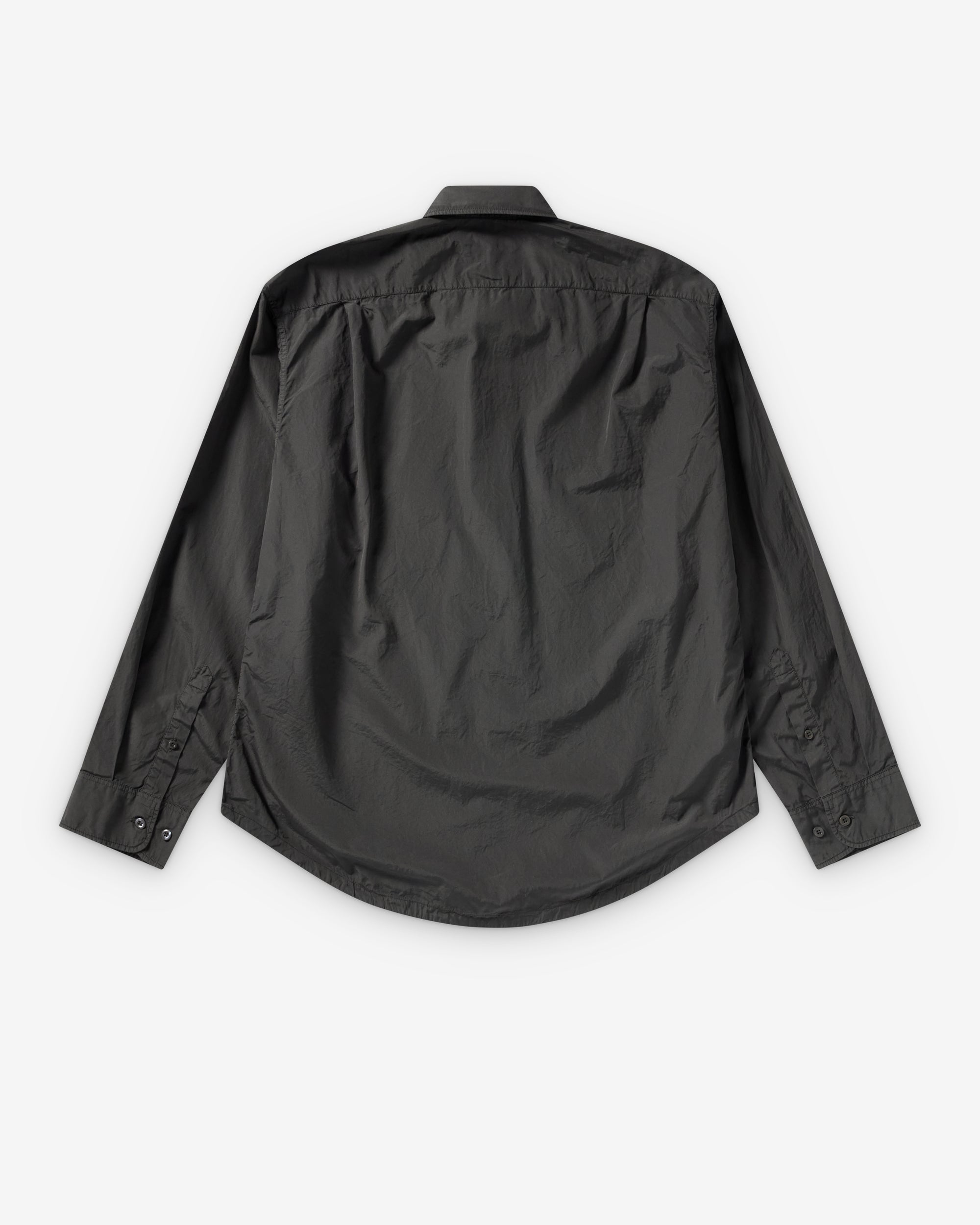 Prada - Men's Pearl Cotton Shirt - (Asphalt Gray) view 2, Click to Zoom in