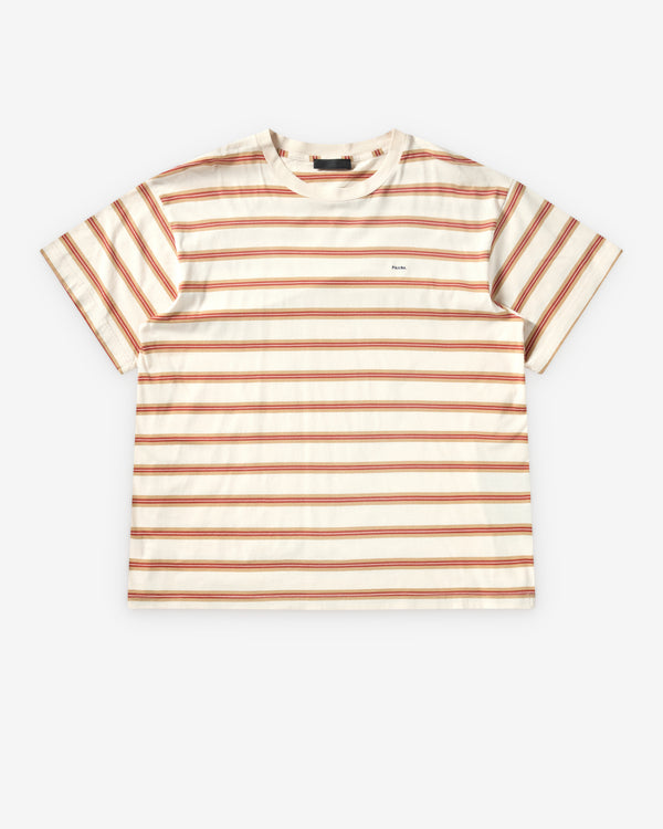 Prada  - Men's Cotton Stripe T-Shirt - (Opal/Camel)