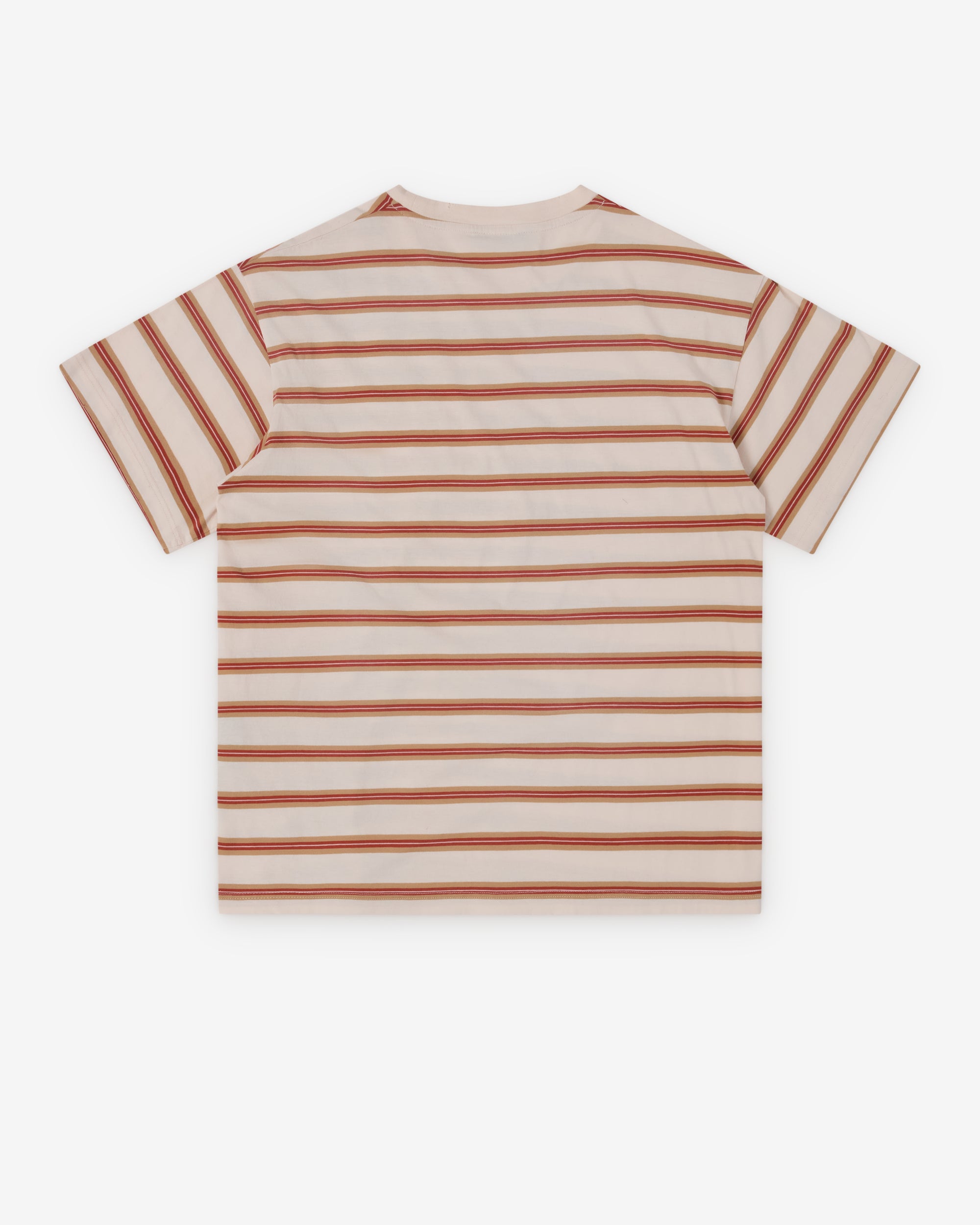 Prada - Men's Cotton Stripe T-Shirt - (Opal/Camel) view 2, Click to Zoom in