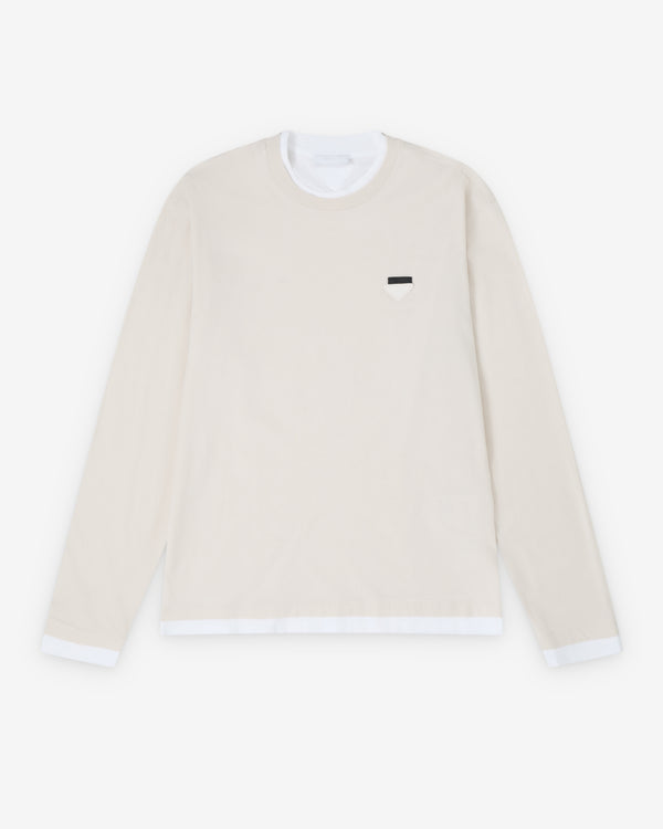Prada  - Men's Layered T-Shirt - (Talc/White)