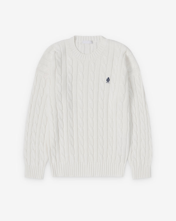Prada  - Men's Cable Knit Sweater - (White)