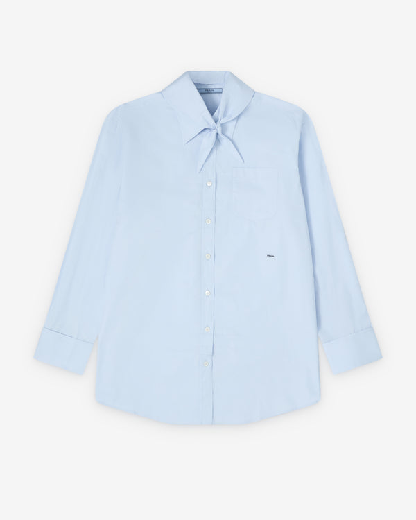 Prada  - Women's Poplin Scarf Shirt - (Astro)