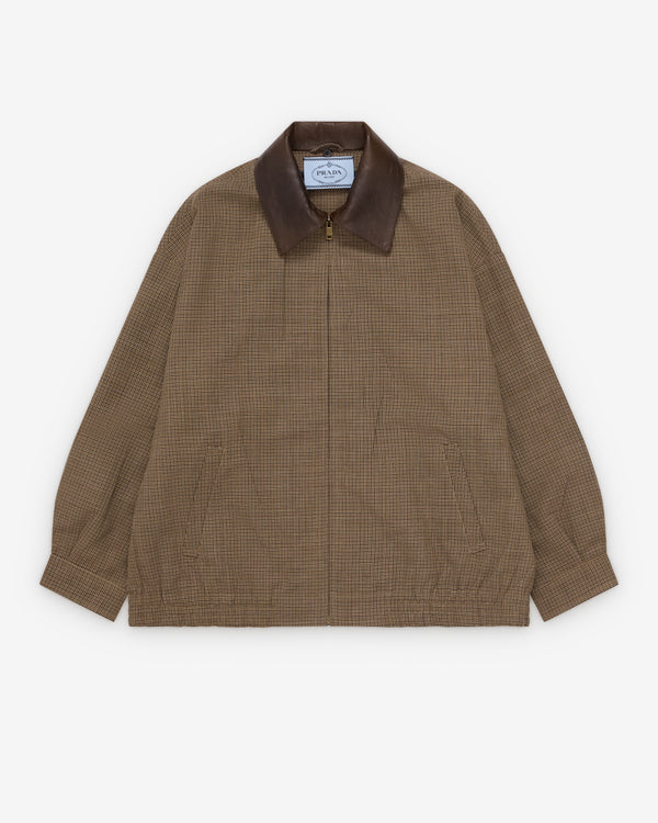 Prada  - Women's Houndstooth Jacket - (Tobacco)