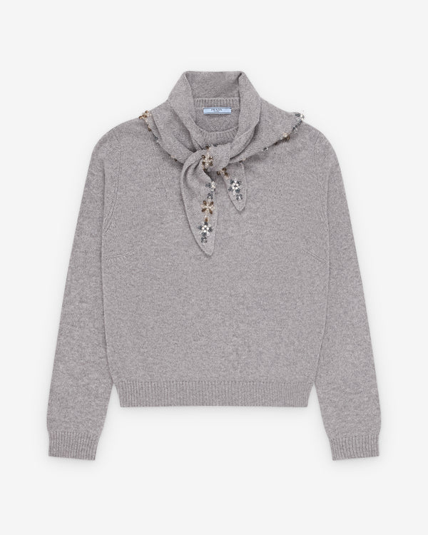 Prada  - Women's Crew Neck Sweater - (Grey)
