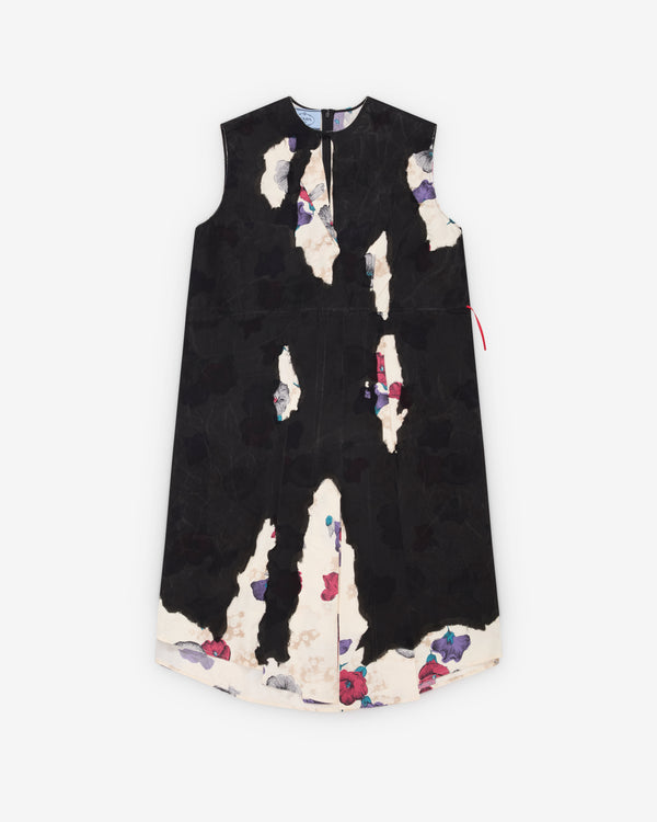 Prada  - Women's Devoré Georgette Dress - (Black)