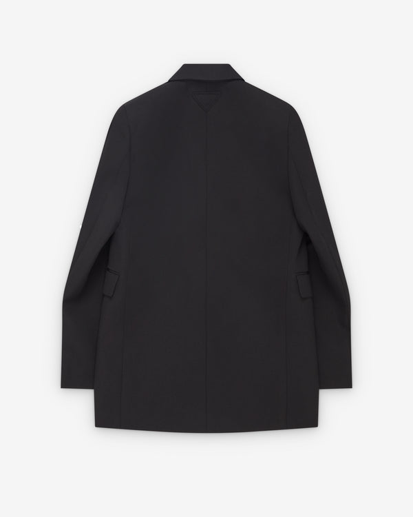 Prada  - Women's Single-Breasted Gabardine Jacket - (Black)