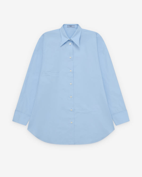 Prada  - Women's Poplin Creased Shirt - (Light Blue)