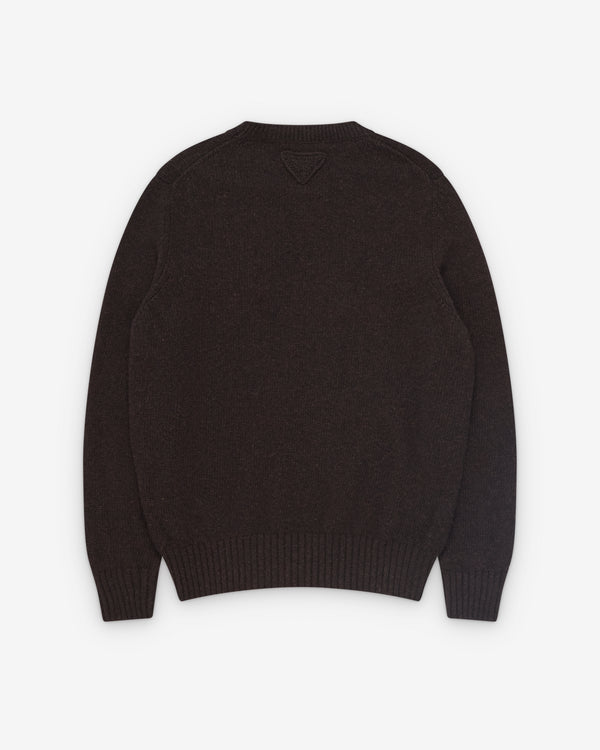 Prada  - Women's Crew Neck Sweater - (Dark Brown)