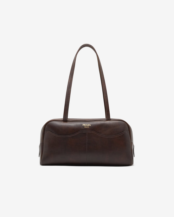 Prada  - Women's Large Antiqued Handbag - (Cocoa Brown)