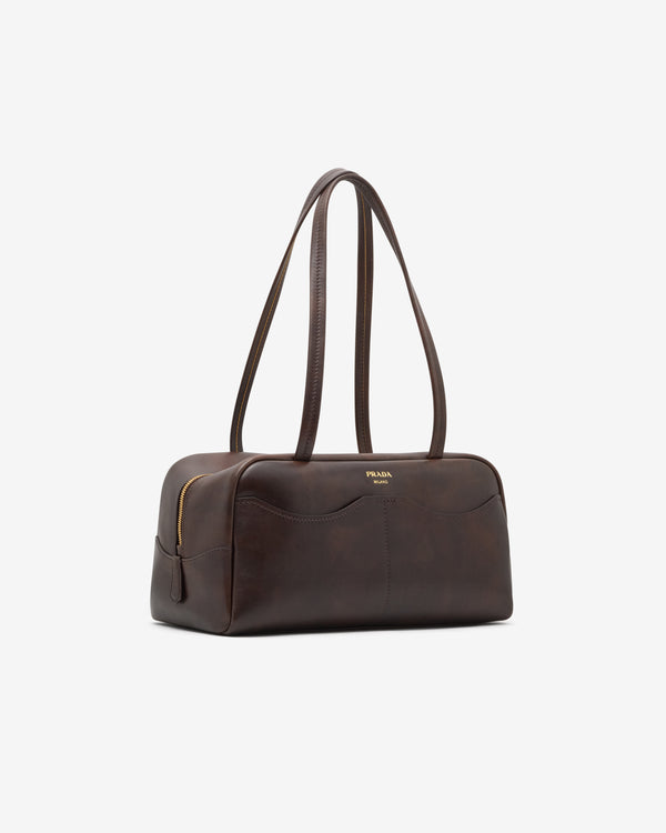 Prada  - Women's Large Antiqued Handbag - (Cocoa Brown)
