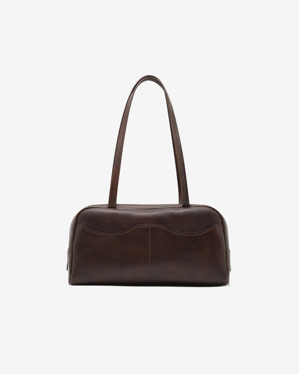 Prada  - Women's Large Antiqued Handbag - (Cocoa Brown)