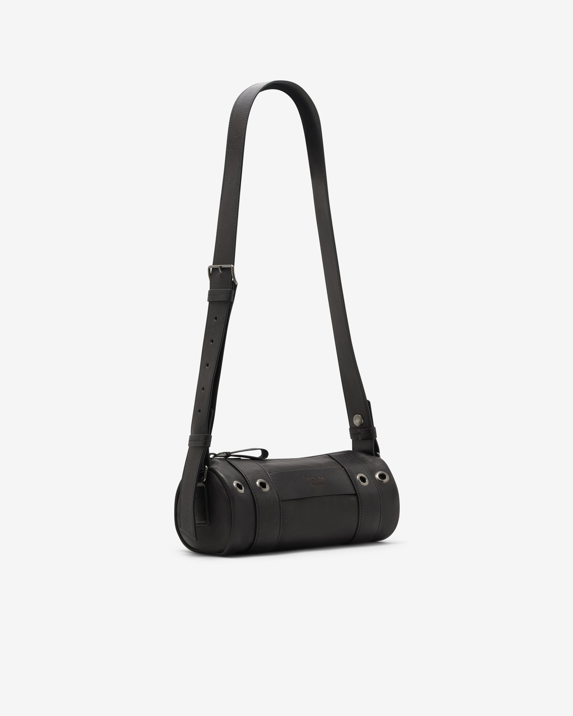 Prada - Men's Leather Shoulder Bag - (Black) view 2, Click to Zoom in