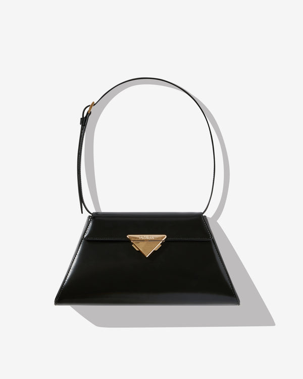 Prada - Women's Medium Brushed Leather Handbag - (Black)