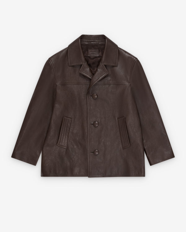 Prada  - Men's Nappa Leather Caban Jacket - (Coffee)