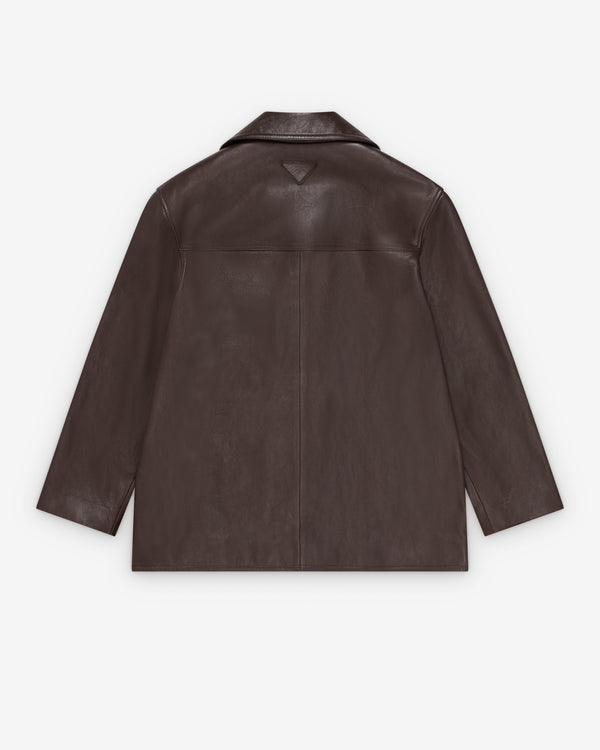 Prada  - Men's Nappa Leather Caban Jacket - (Coffee)