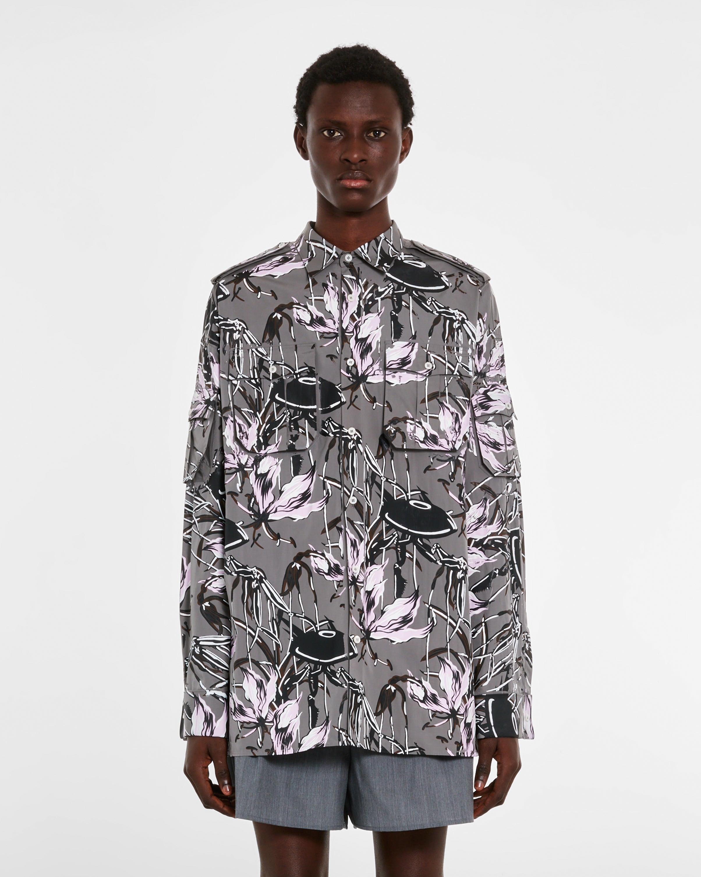 Prada - Men's Printed Cotton Shirt - (Multi)