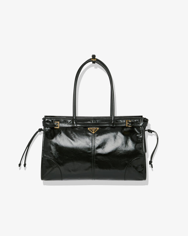 Prada - Women's Large Leather Handbag - (Black)