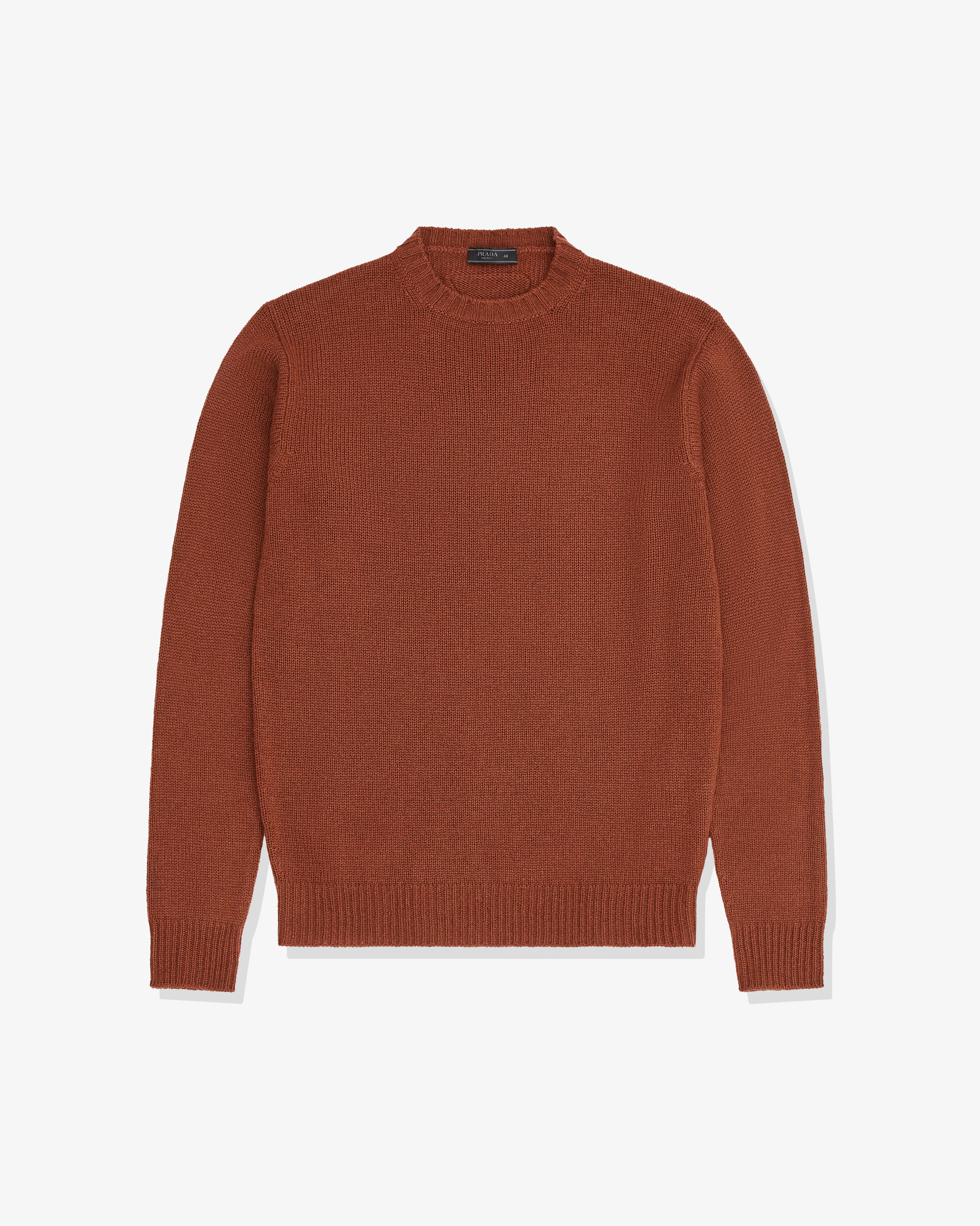 Prada Men s Cashmere Crew Neck Sweater Tobacco DSML E SHOP