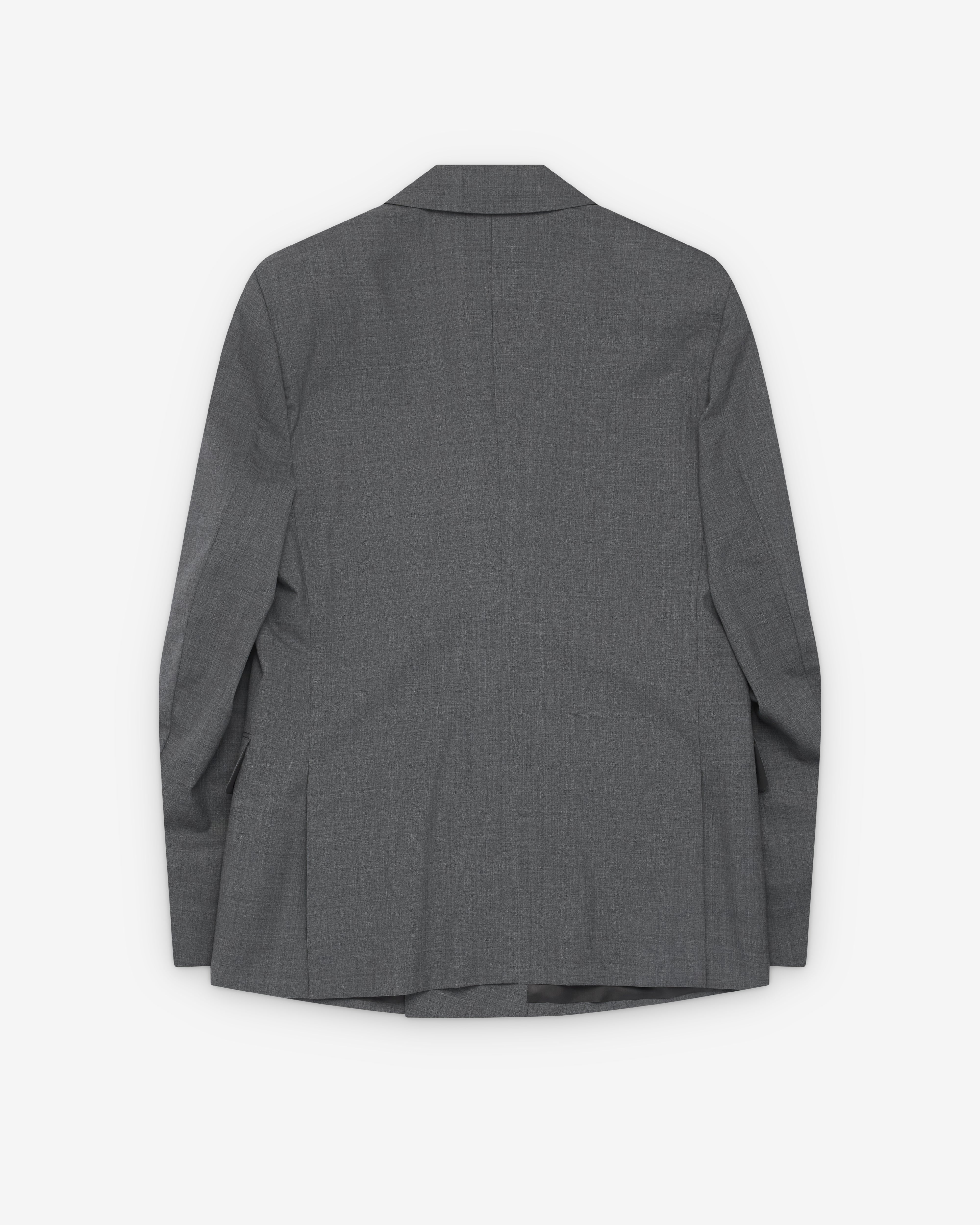 Prada: Men's Double-Breasted Wool Jacket (Grey) | Dover Street