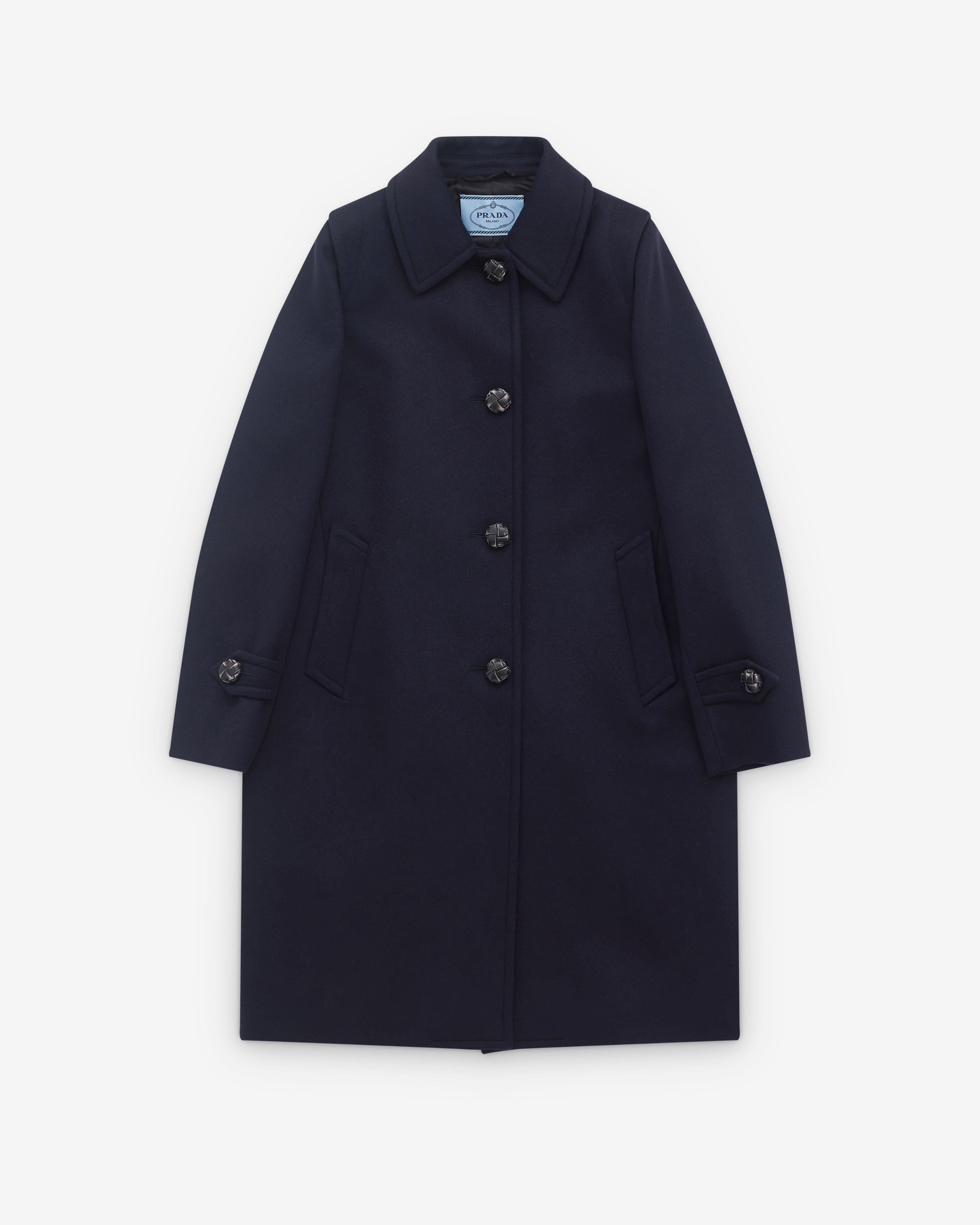Prada: Women's Wool Coat (Navy) | DSML E-SHOP