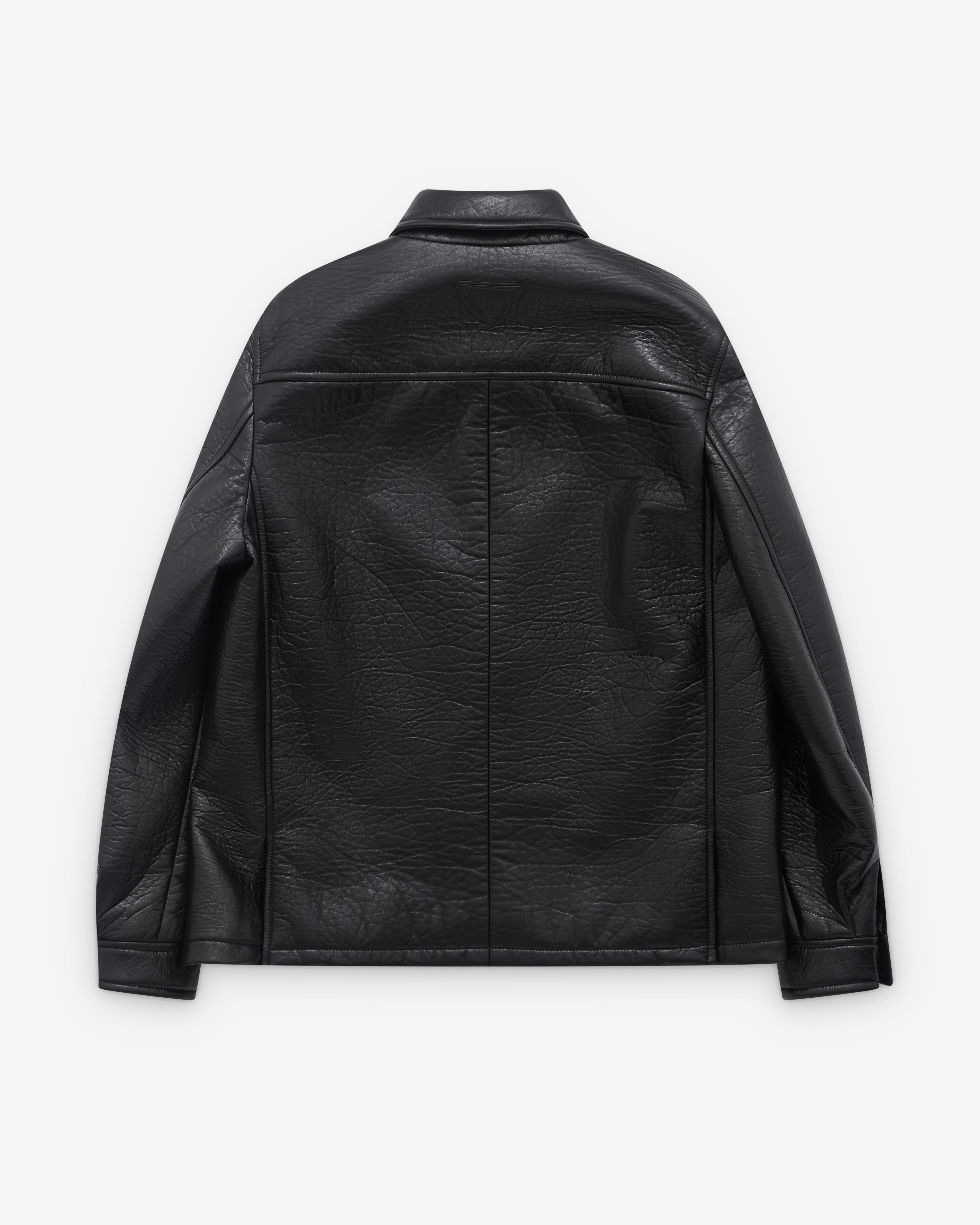 Prada: Men's Nappa Leather Caban Jacket (Black) | DSML E-SHOP Prada: Men's Nappa Leather Caban Jacket (Black) | DSML E-SHOP