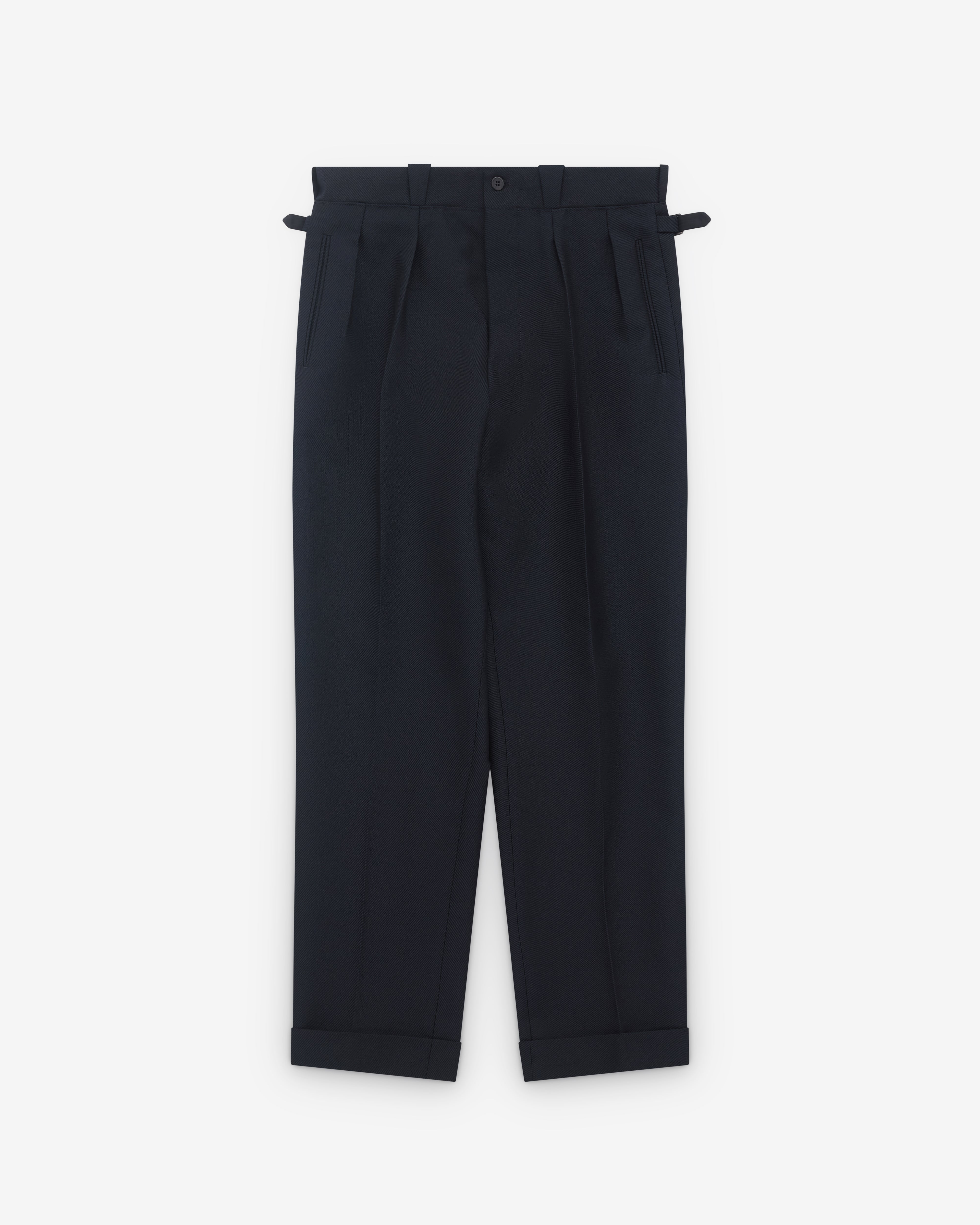 Prada: Men's Wool Blend Pants (Navy) | Dover Street Market London