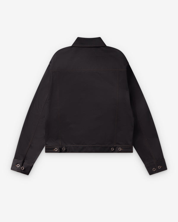 Pretty Relics - Men's Studded Satin Trucker - (Black)