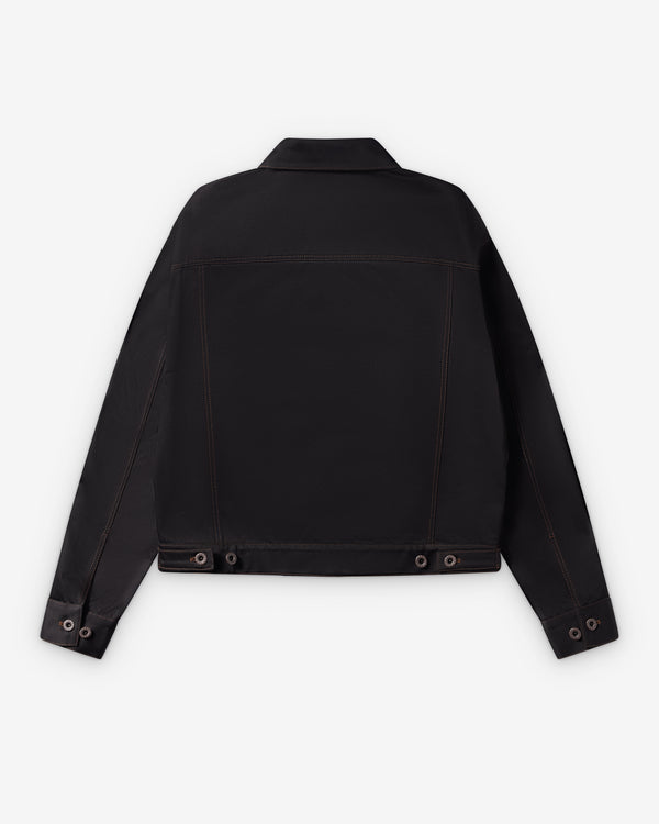 Pretty Relics - Men's Studded Satin Trucker - (Black)