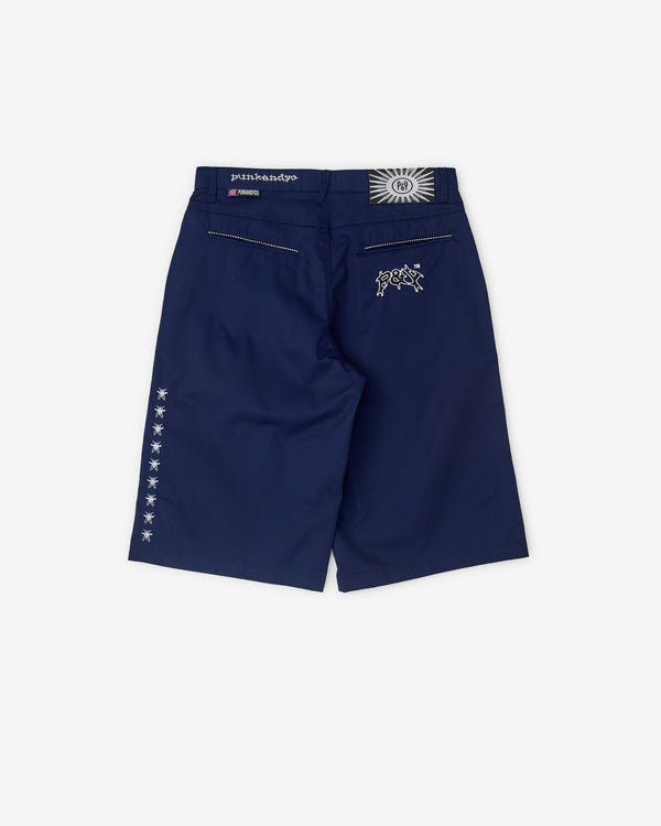 PUNKANDYO - Men’s Embroidered Shorts - (Navy)