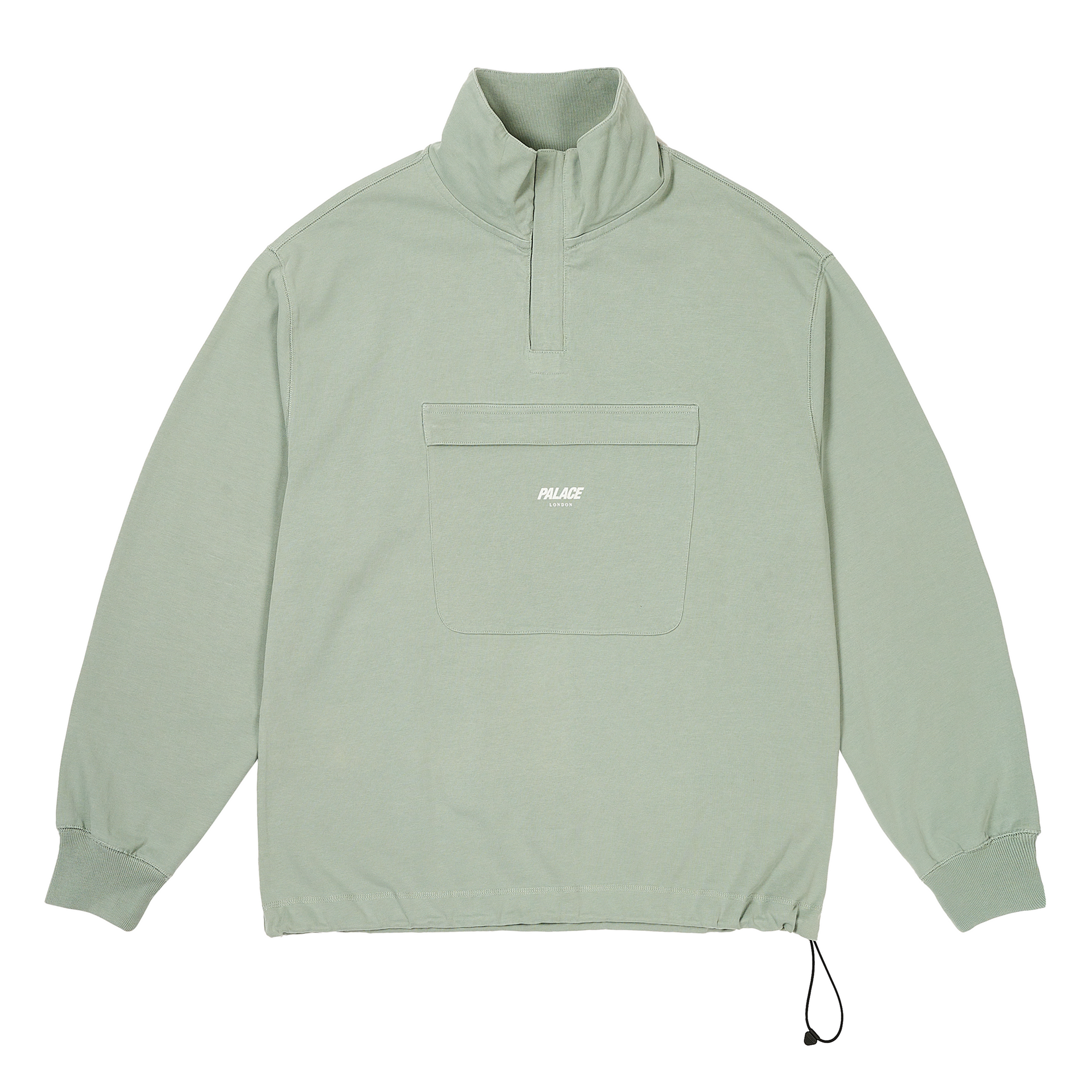 Palace - 1/4 Zip Washed Funnel - (Jade) view 1